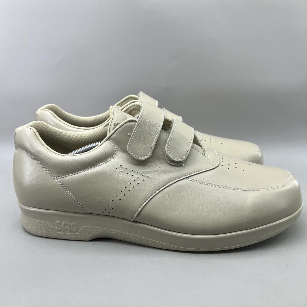 SAS VTO Dual Strap Walking Shoes Men Size 15 W Wide Beige Comfort Low Sneakers